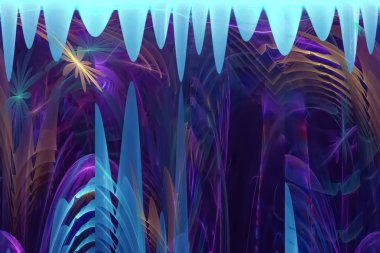 soyut dijital fraktal fantezi tasarımı