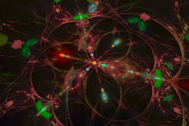 soyut dijital fraktal fantezi tasarımı