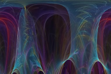 Soyut Dijital fraktal fantezi tasarım arka plan eğrisi