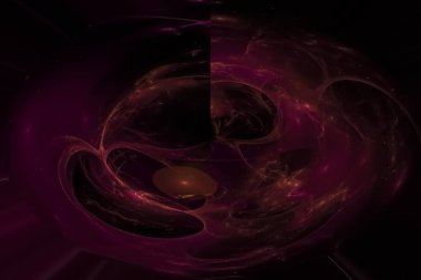 Soyut Dijital fraktal fantezi tasarım arka plan eğrisi