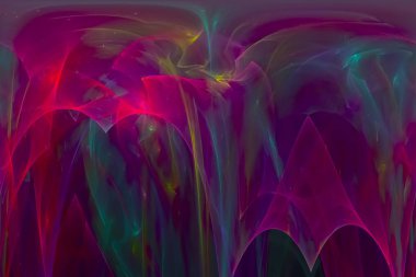 soyut dijital fraktal fantezi tasarım canlı hareket