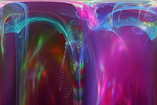 soyut dijital fraktal fantezi tasarım canlı hareket