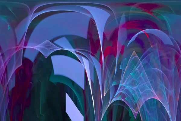 Abstrait Digital Fractal Fantasy Design Vibrant Motion — Photo