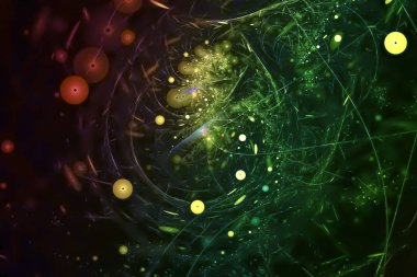 soyut dijital fraktal fantezi tasarımı