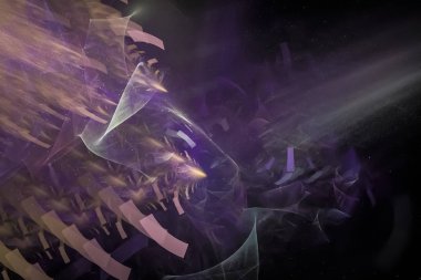 soyut dijital fraktal fantezi tasarım sanatsal, parlayan