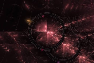 Soyut Dijital fraktal fantezi tasarım yaratıcı