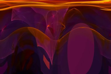 soyut dijital fraktal fantezi tasarımı 