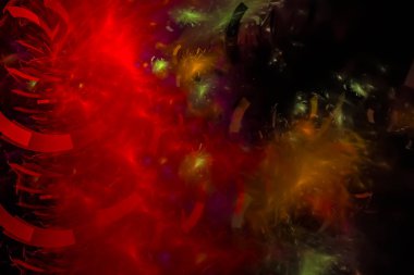 Soyut Dijital fraktal fantezi tasarım yaratıcı