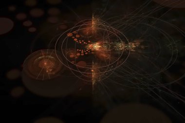 soyut dijital fraktal fantezi tasarımı