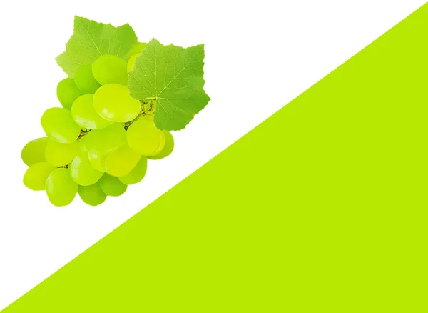 Uvas Frescas Hojas Verdes Patrón — Foto de Stock