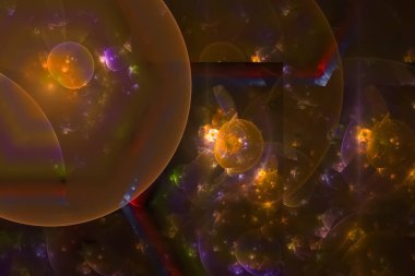 soyut dijital fraktal tasarım arka plan efekti