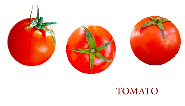 Reife Tomaten Isoliert Auf Weißem Hintergrund — Stockfoto