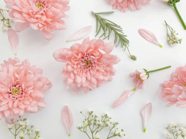 Aydınlık arkaplanda güzel çiçekler