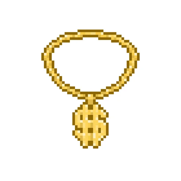 kolye altın rapçi piksel sanatı