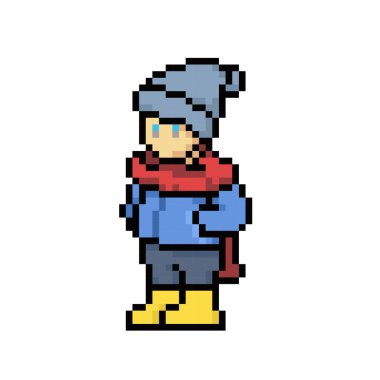 WINTER SNOW SUIT PIXEL ART