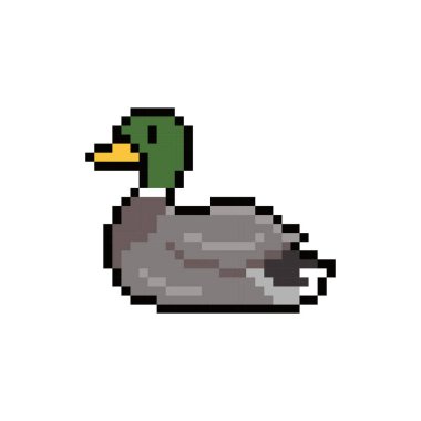 duck goose draw pixel art