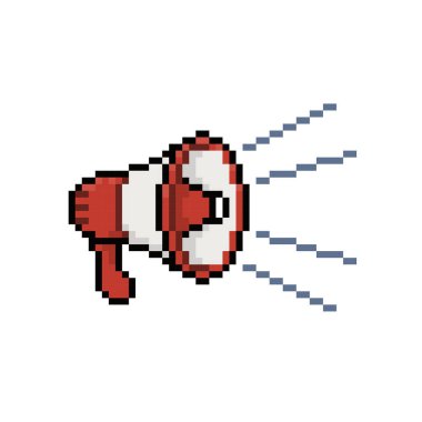 MEGAPHONE LOUD SPEAKER PIXEL ART