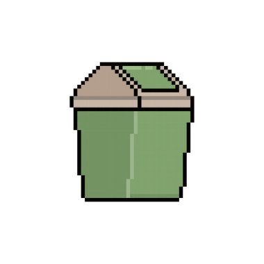 plastic trash can pixel art