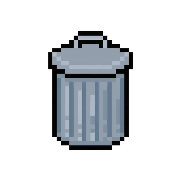 trash garbage can pixel art