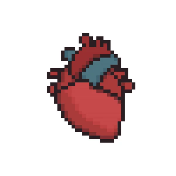 human heart draw pixel art