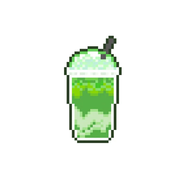 matcha green drink pixel art