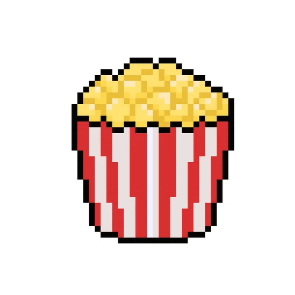 popcorn movie snack pixel art