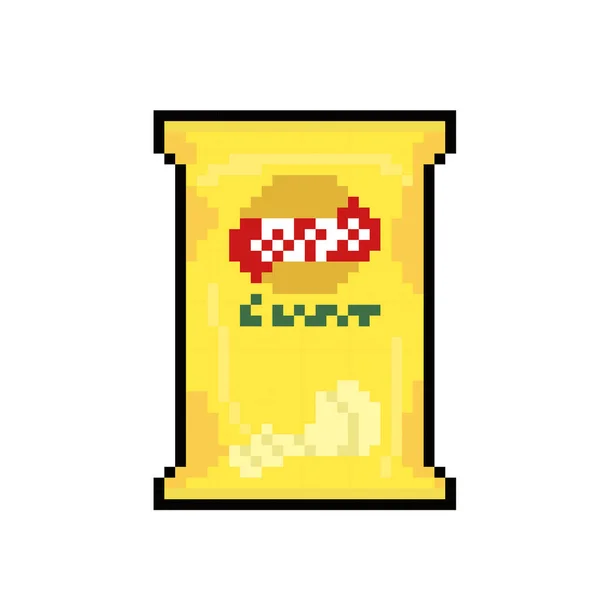potato chips snack pixel art
