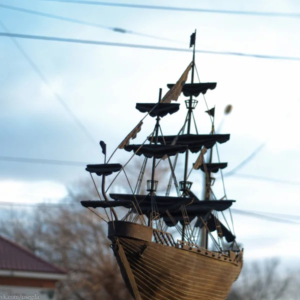 Estátua Navio Vela — Fotografia de Stock