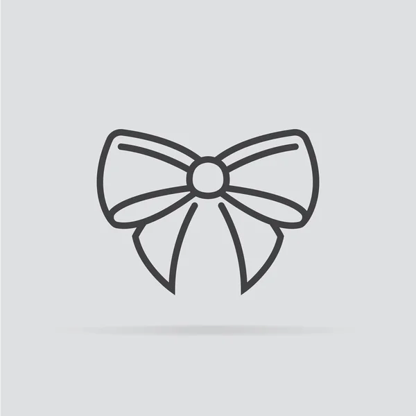 Bow ikon i platt stil isolerad på grå bakgrund. — Stock vektor