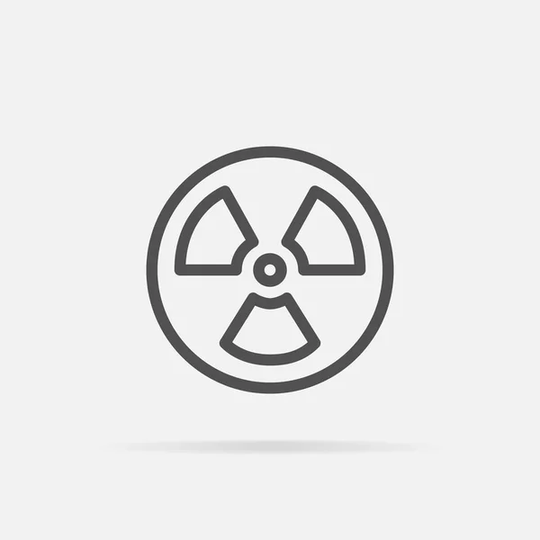 Radiation icon in line style. — Stock Vector