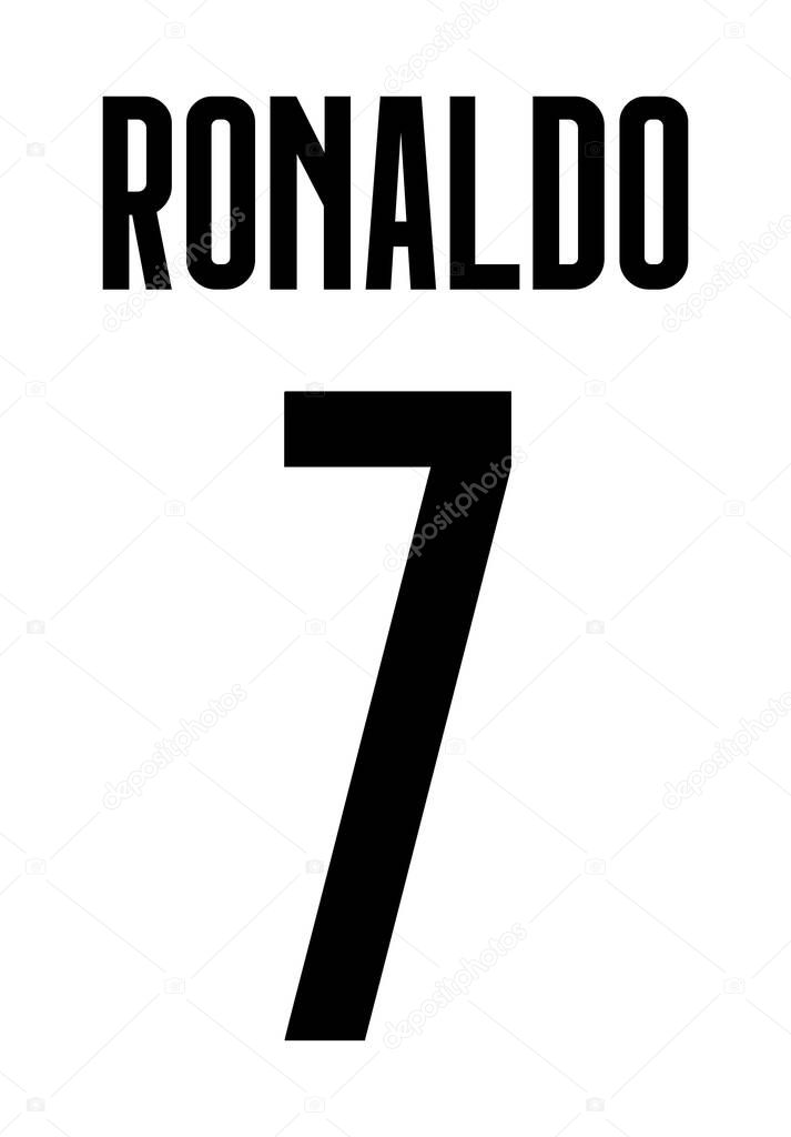 Vector jersey 2022 Ronaldo in Portugal number 7