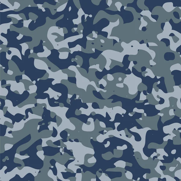 Military Camouflage Pattern Vector Art, Icons, and Graphics, A military camouflage pattern featuring irregular, abstract shapes in shades of blue, grey, and navy.