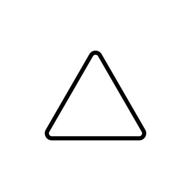 rounded triangle icon. sign design.