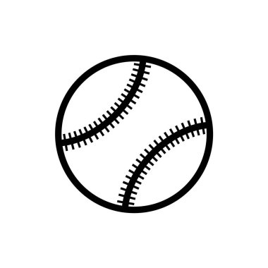 baseball ball outline icon, circle shaped.