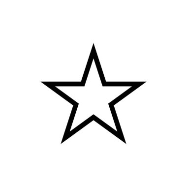 outline star Vector icon, Clasic outline star Icon Vector. Flat black pictogram. Illustration symbol.