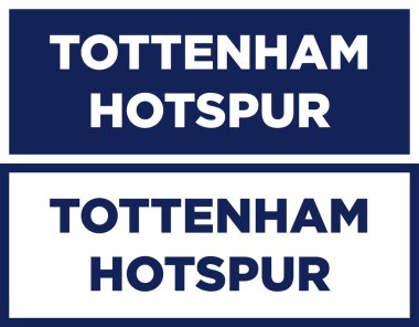 Tottenham Hotspur Typography Style, Tottenham Hotspur  letters.