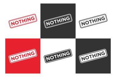 set of Nothing vector icon. Flat Nothing writing or type is isolated on a white background