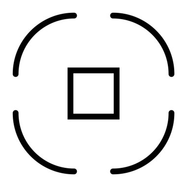 Kamera Görüntü Bulucularının Doğrusal Vektör Simgeleri. Otomatik Odaklanma İzole Koleksiyonu Beyaz Arkaplanda Resim Çizgisi.