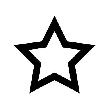 Siyah Yıldızlar ana hat simgesi, Vektör illüstrasyonu.