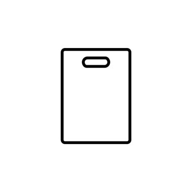 shopping bag outline icon, A simple icon of a shopping bag outlined .