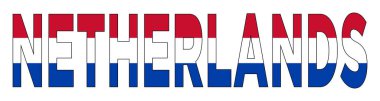 NETHERLANDS flag text font typography.