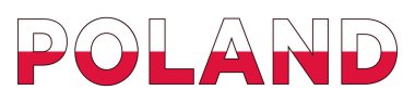 POLAND flag text font typography.