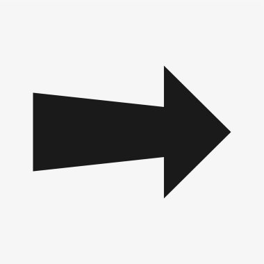 Ok simgesi. İmleç. Modern basit oklar, okun geniş bir dikdörtgeni vardır..