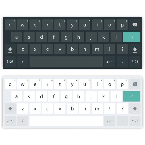 Modelo de teclado dois, luz e escuro — Vetor de Stock