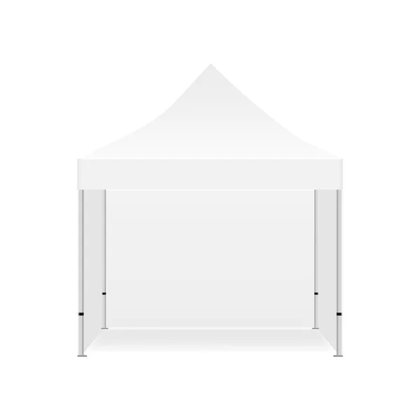 Modèle de tente promotionnelle extérieure vierge avec trois murs — Image vectorielle