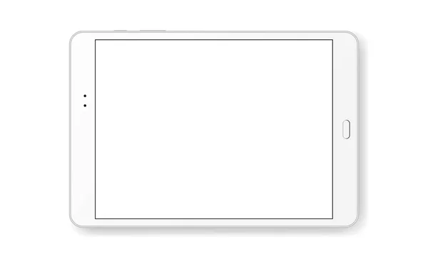 Horizontální tabletový počítač mock-up izolované — Stockový vektor