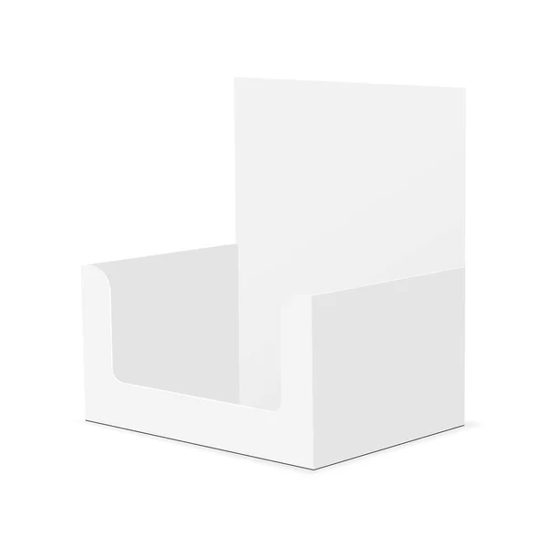 Caja de visualización maqueta aislada sobre fondo blanco — Vector de stock