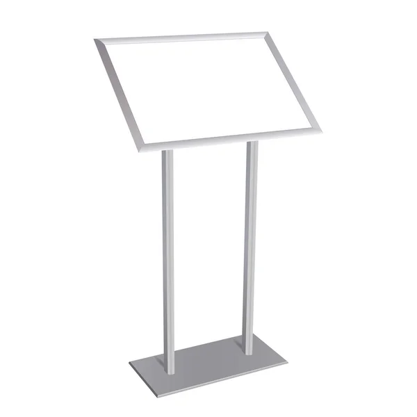 Aluminium poster stand met leeg frame — Stockvector