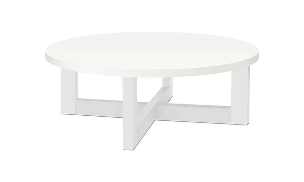 Moderna mesa de café oval, mesa de chá, isolado — Vetor de Stock