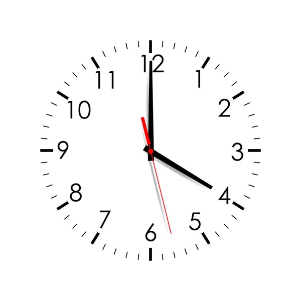 흰색 배경에 분리 된 시계 — 스톡 벡터